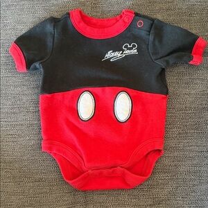 Disney Mickey Mouse Red and Black Bodysuit